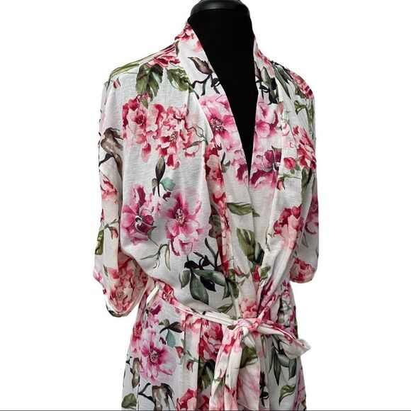 𝅺show Me Your Mumu Brie Floral Kimono Robe OS - Picture 3 of 11